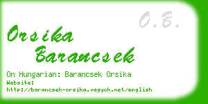 orsika barancsek business card